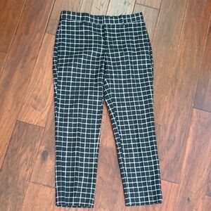 Banana Republic women's Avery black and white checkered pants size 4